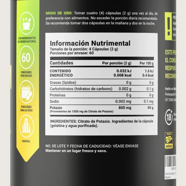 POTASSIUM CITRATE 240 caps